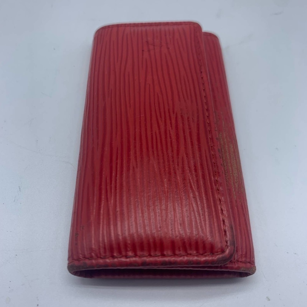 LOUIS VUITTON red leather key holder wallet - Picture 13 of 16